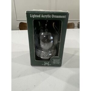 Huntington Lighted Acrylic Joseph, Mary and baby Jesus Ornament 4.5x3 inch